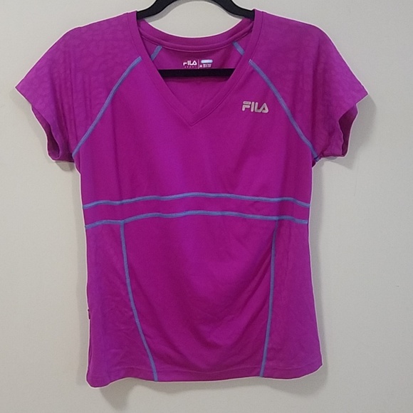 Fila Tops - Fila Sport Performance Running Purple Top